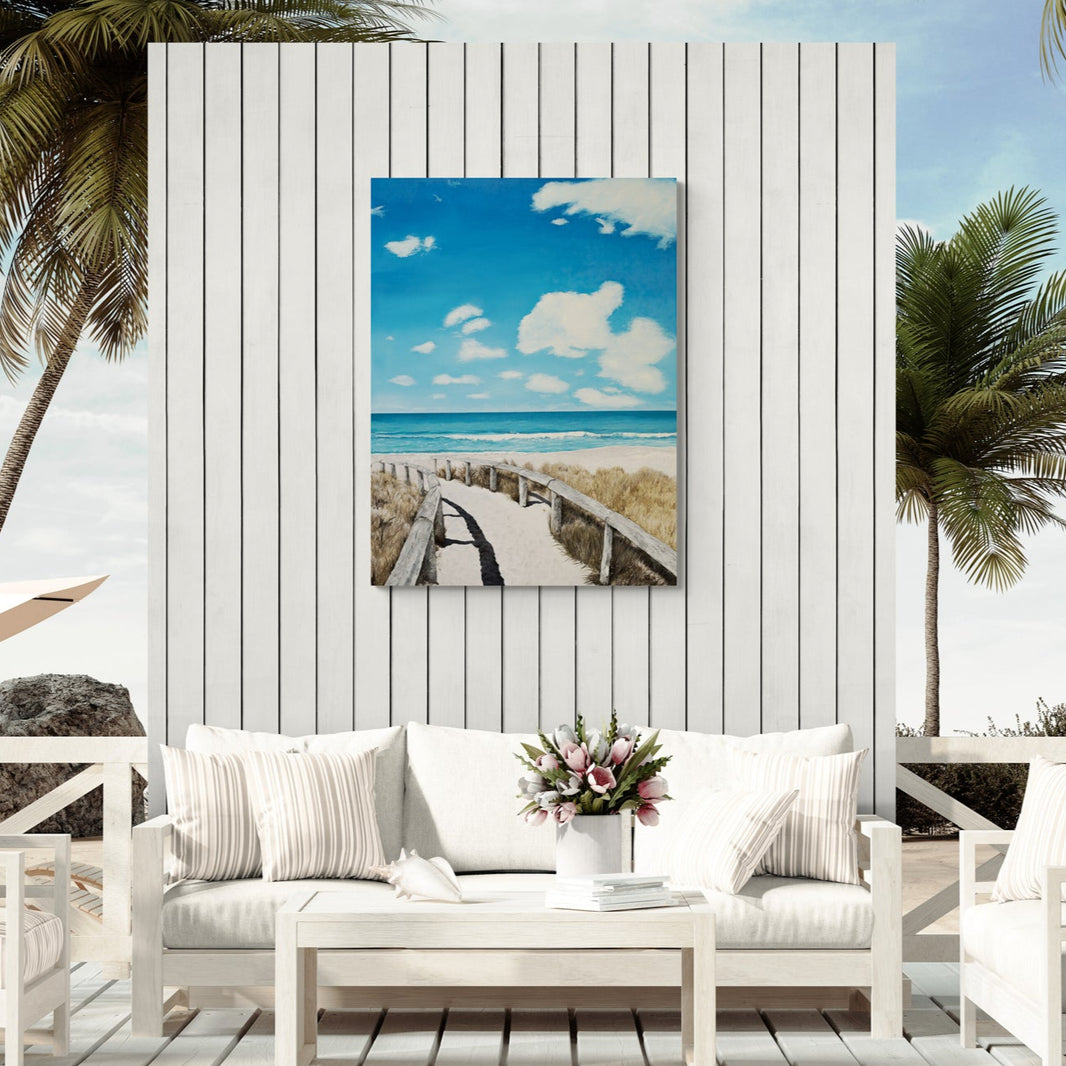 Premium Ocean Oil Painting Wall Art Giclee Print: Coastal Beach House Decor, Marine Seascape Canvas for Home