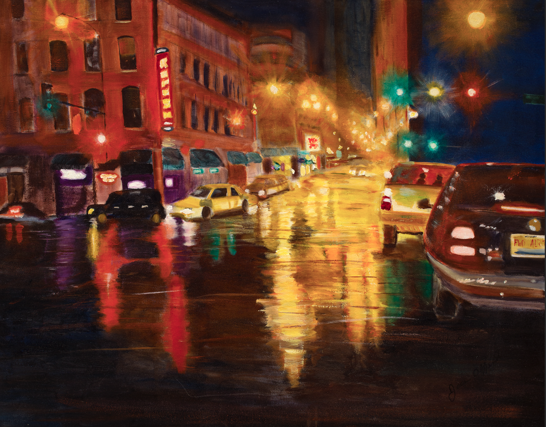 City Nights - Print by Joan Affenit