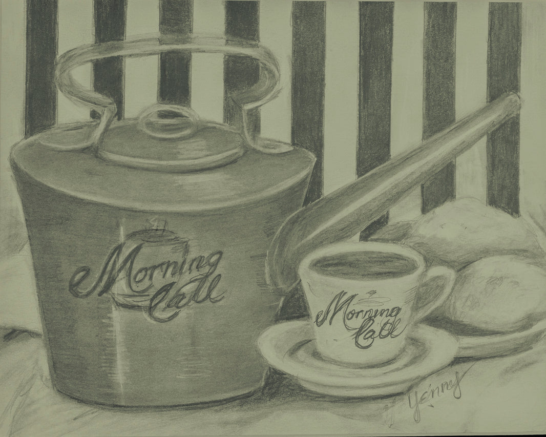 Café au Lait - 10 x 8 inches Print by Yenny (Jenny Archbold)