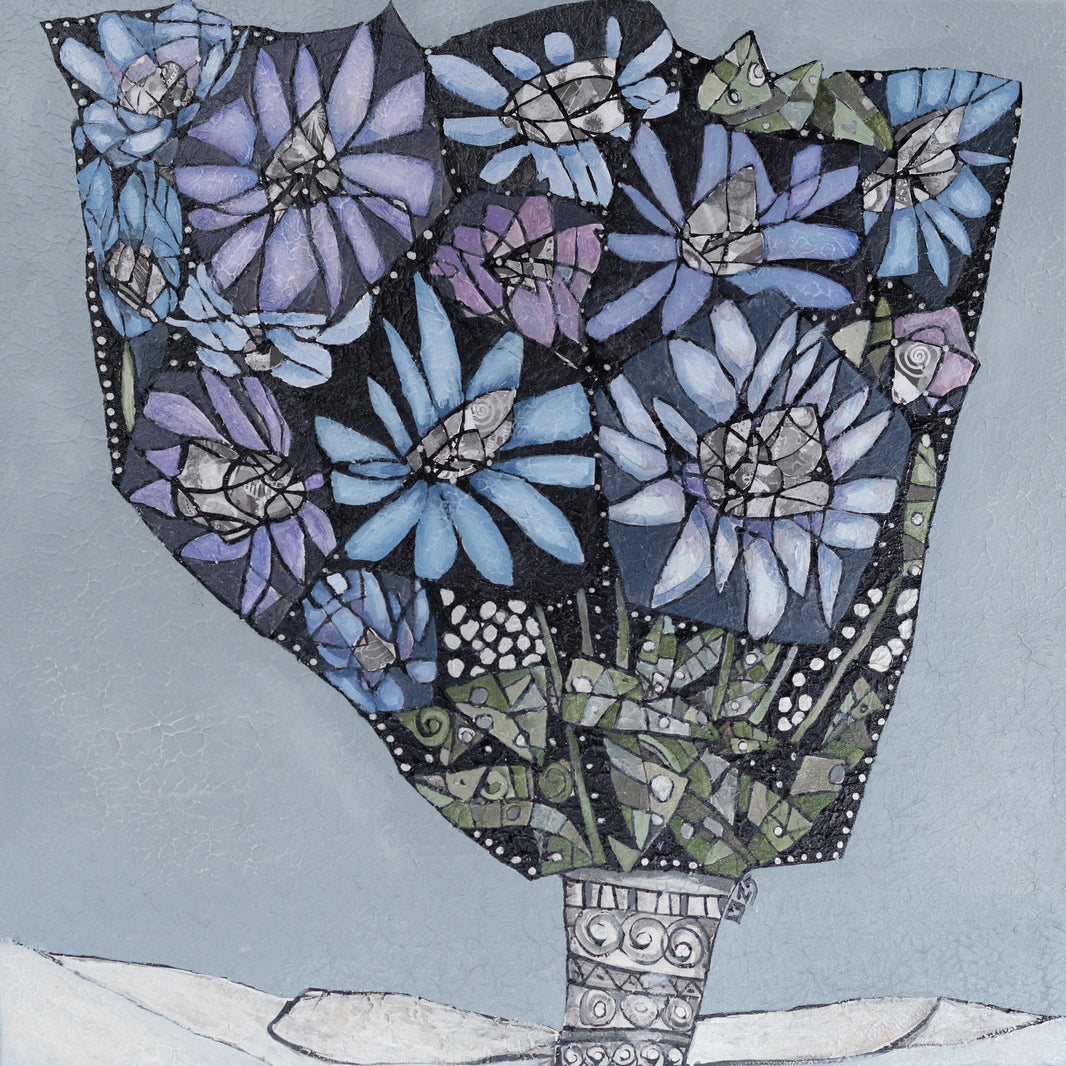 Flower Vase - 12x12 inches print on canvas, Limited Edition 1/10, 1.5 inch Gallery wrap
