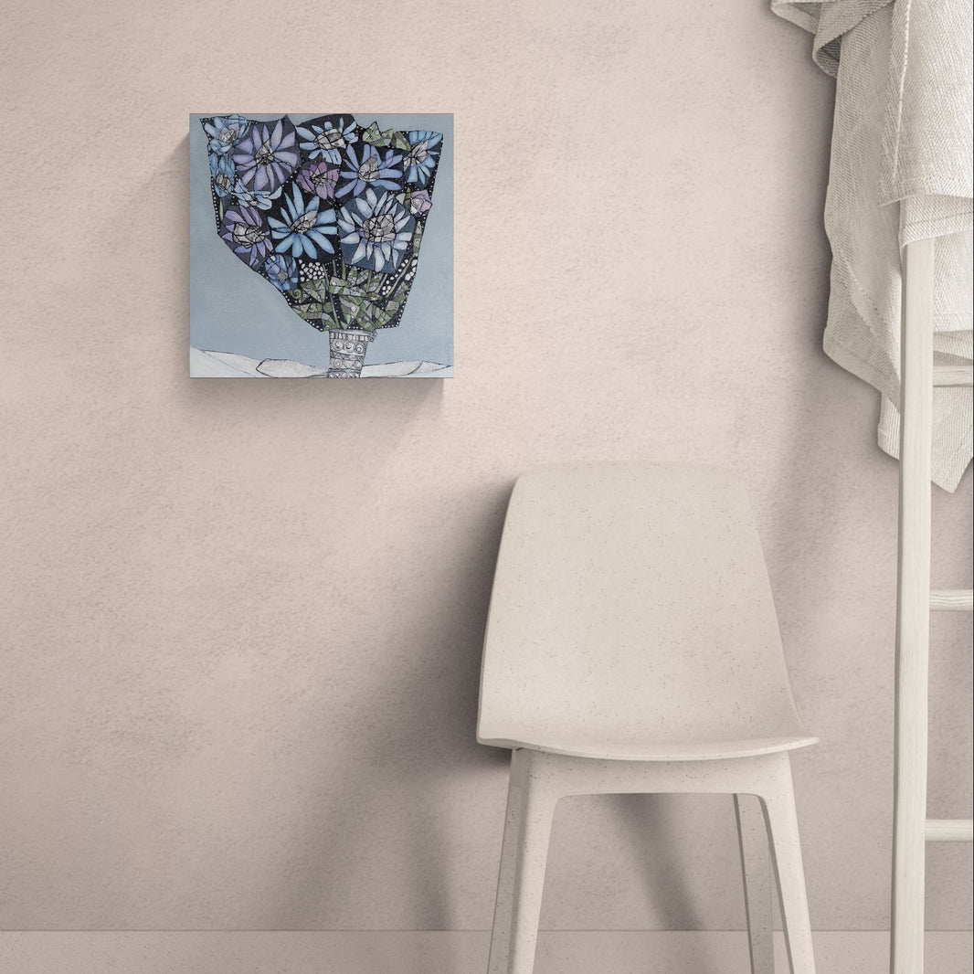 Flower Vase - 12x12 inches print on canvas, Limited Edition 1/10, 1.5 inch Gallery wrap