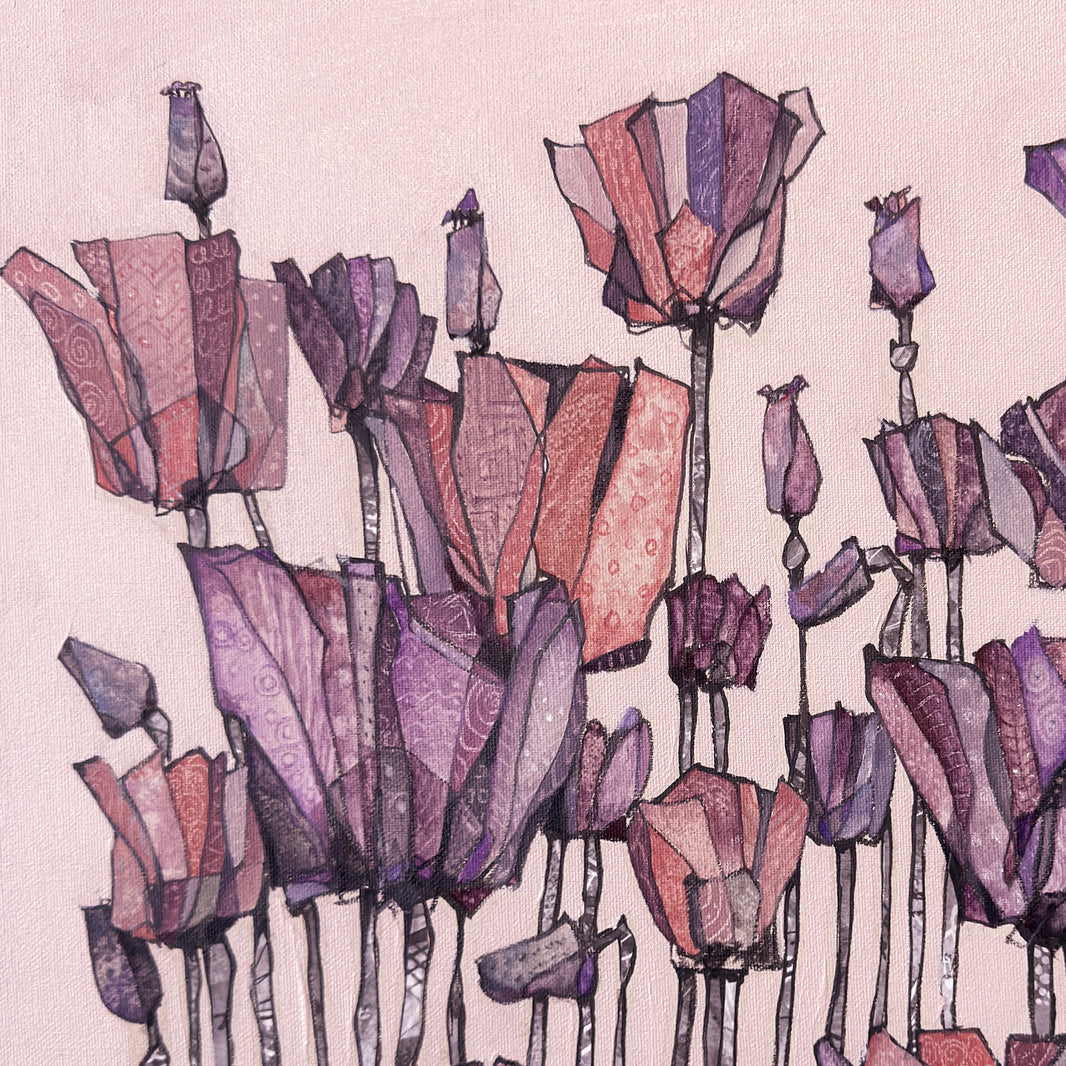 Flowers 2 - 12x12 inches print on canvas, Limited Edition 1/10, 1.5 inch Gallery wrap