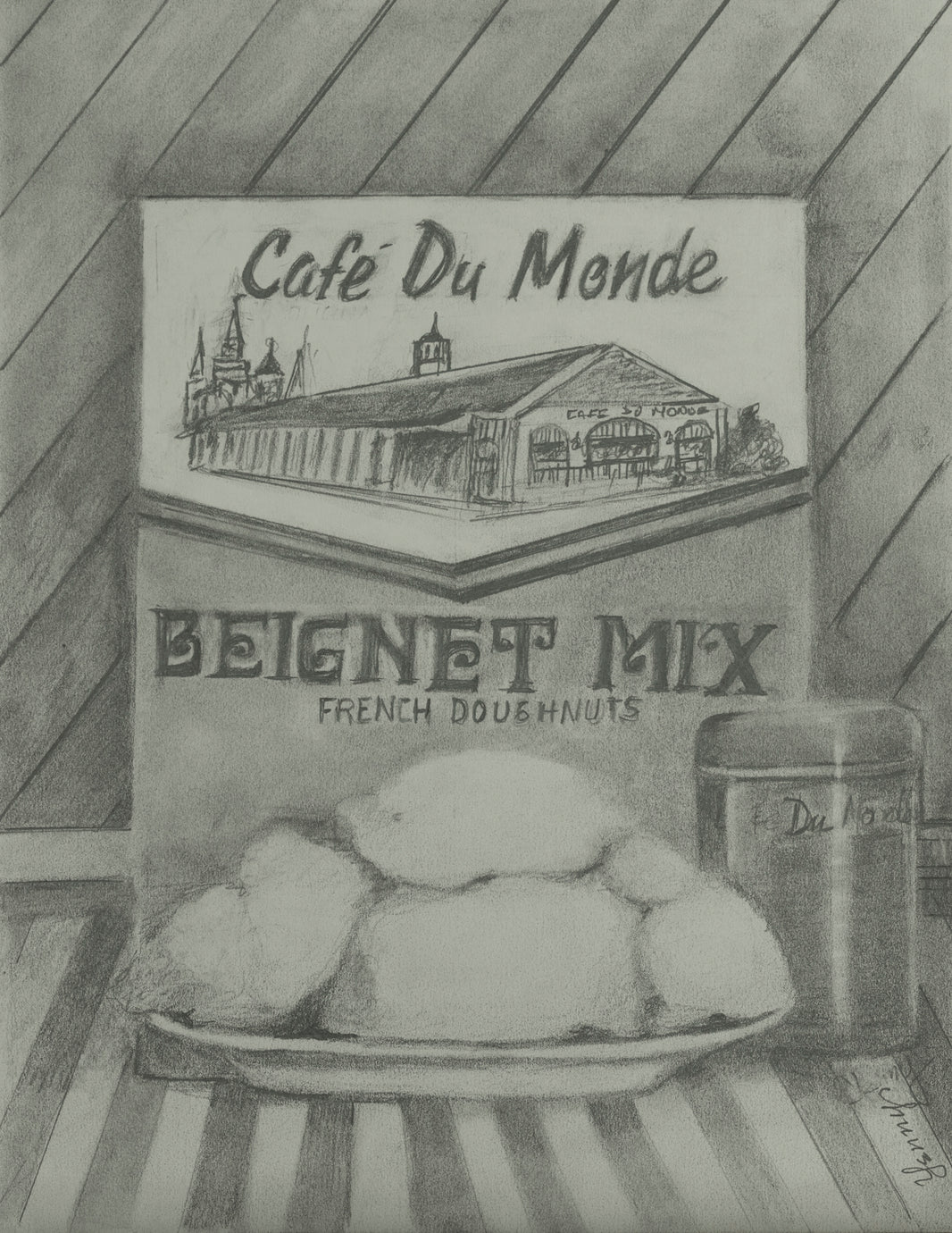French Beignet  II 9x12 inches Print by Yenny (Jenny Archbold)