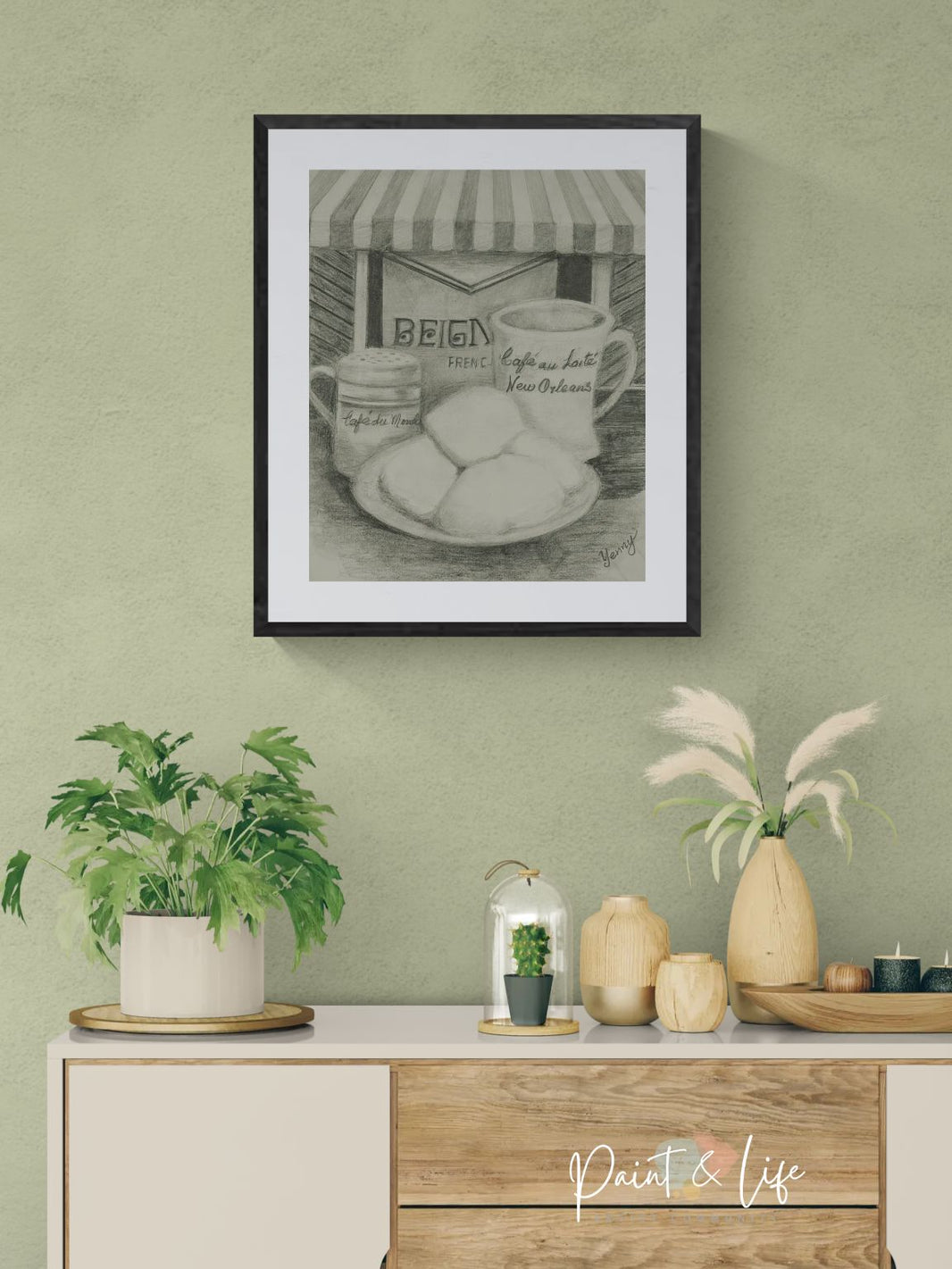 French Beignets 9x12 inches Print by Yenny (Jenny Archbold)