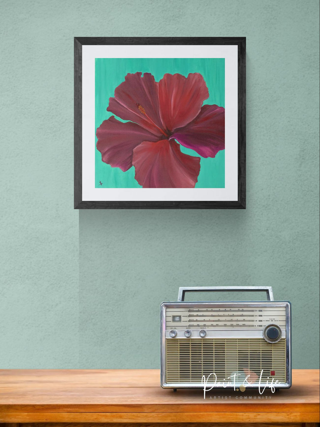 Hibiscus Cool - 14x14 inch Print by Stacy Jenkins