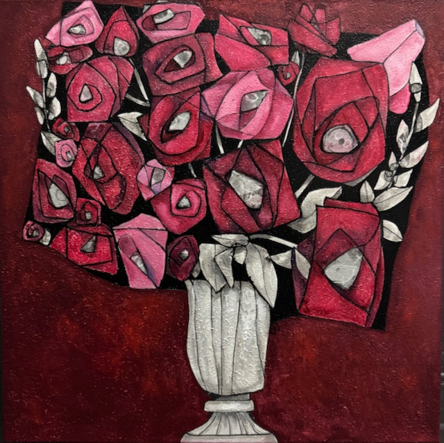 Roses 2 - Original Painting by Young Kim