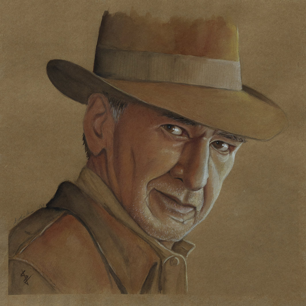 Man In Hat - 12 x 12 print by Stacy Jenkins