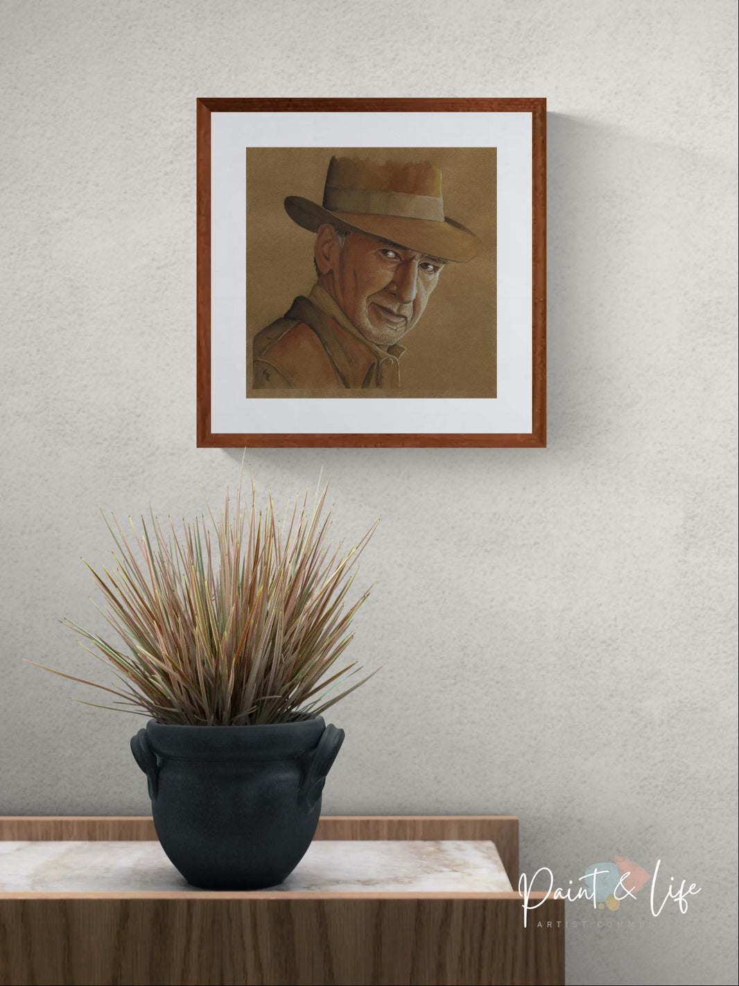 Man In Hat - 12 x 12 print by Stacy Jenkins