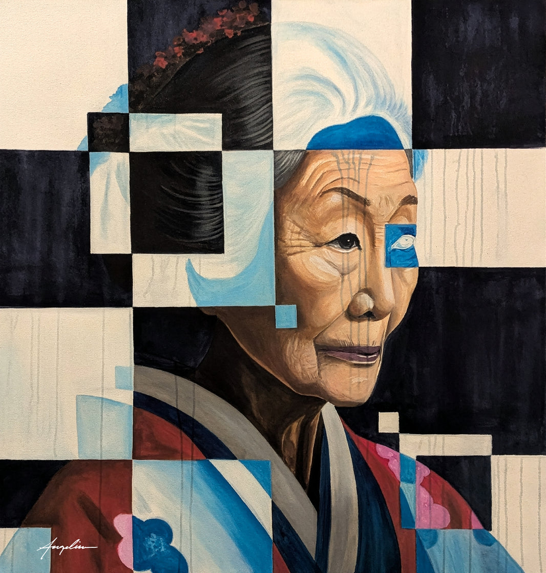 Mosaic of a Matriarch II: Asian - Print by Angeline Collier