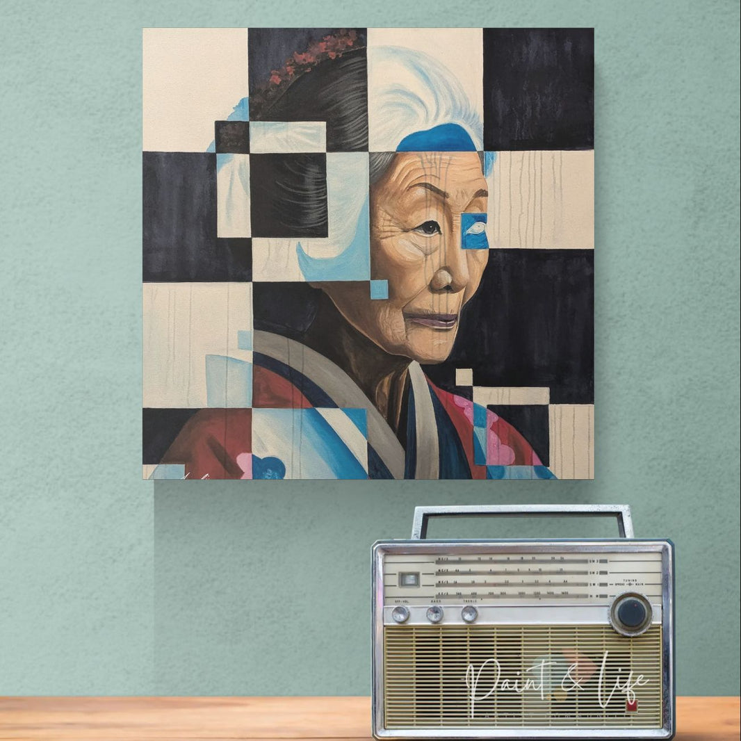 Mosaic of a Matriarch II: Asian - Print by Angeline Collier