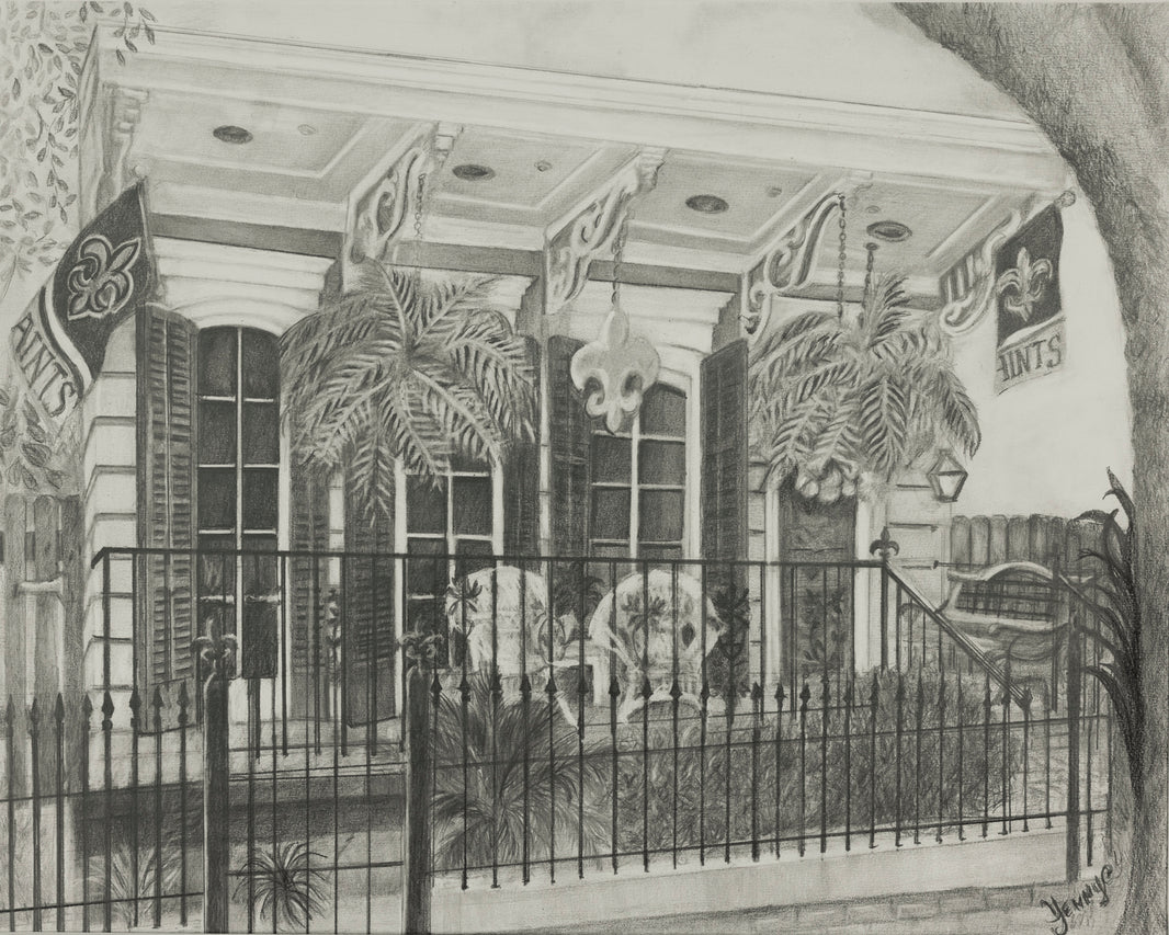 NOLA-Shotgun-House-I - 16x20 inches Print by Yenny (Jenny Archbold)