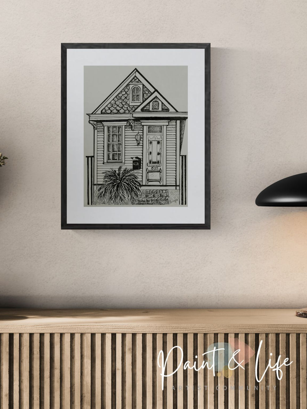 NOLA Shotgun House IX - 8 x 11 inches Print by Yenny (Jenny Archbold)