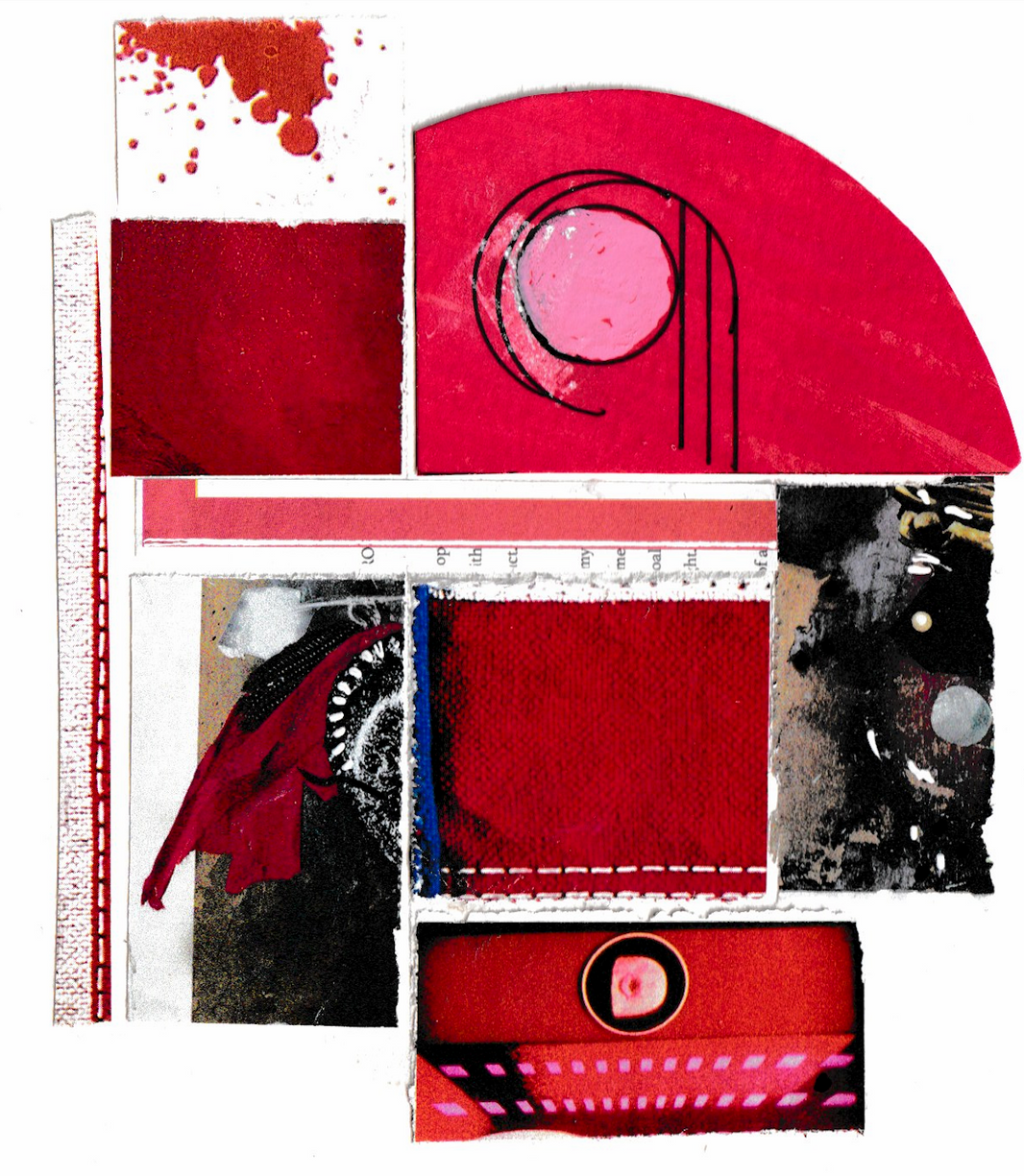 Red Moon - 4x5 inches print by Rebecca Howdeshell