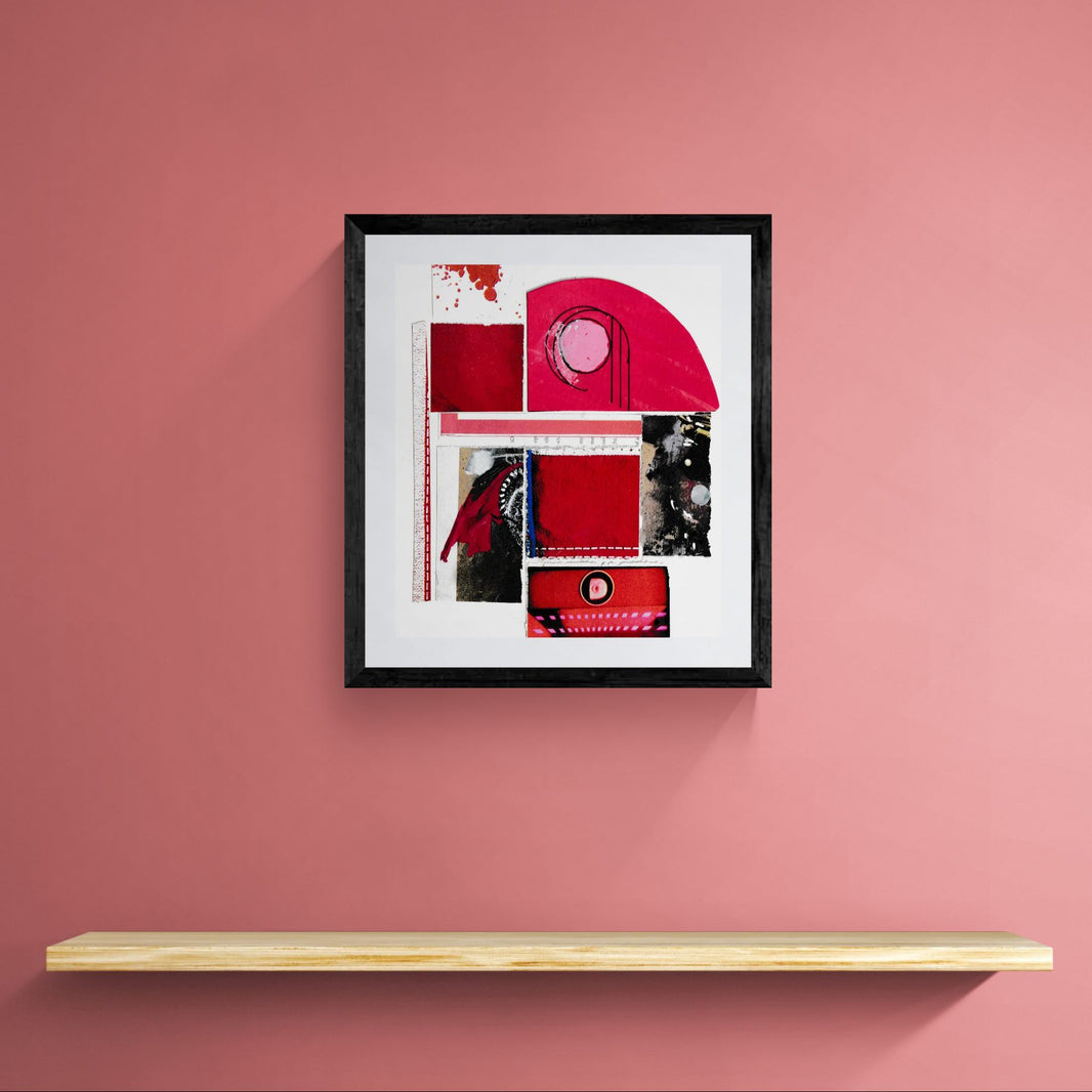 Red Moon - 4x5 inches print by Rebecca Howdeshell