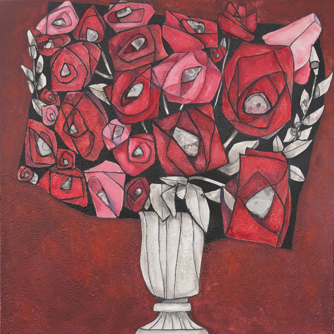 Roses 2- 12x12 inches print on canvas, Limited Edition 1/10, 1.5 inch Gallery wrap