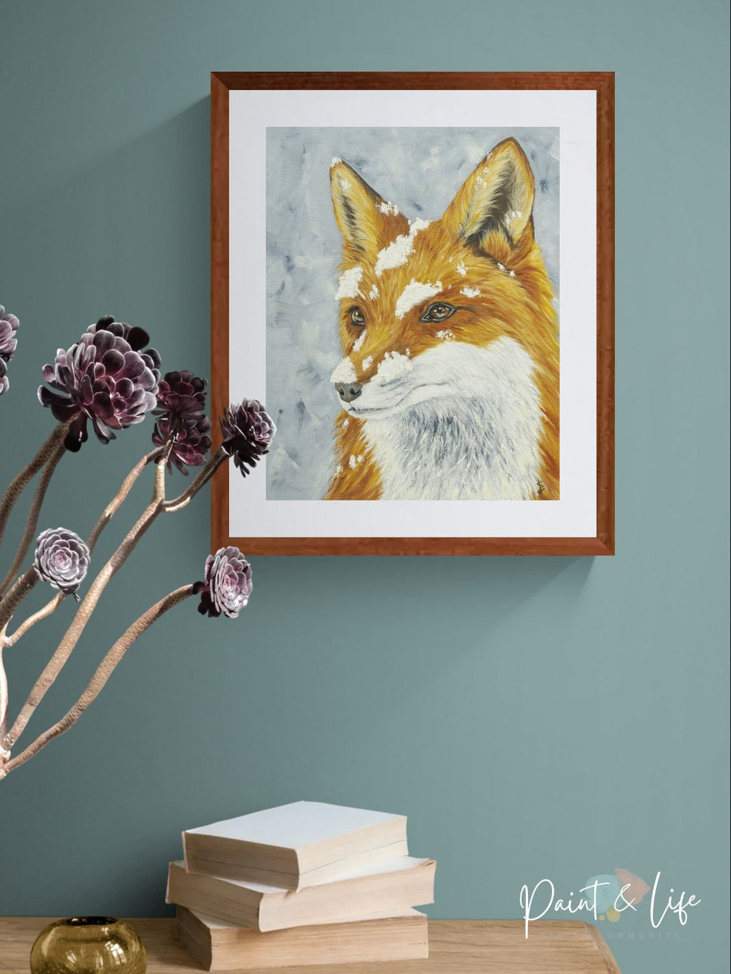 Snowy Fox - 11x14 print by Stacy Jenkins