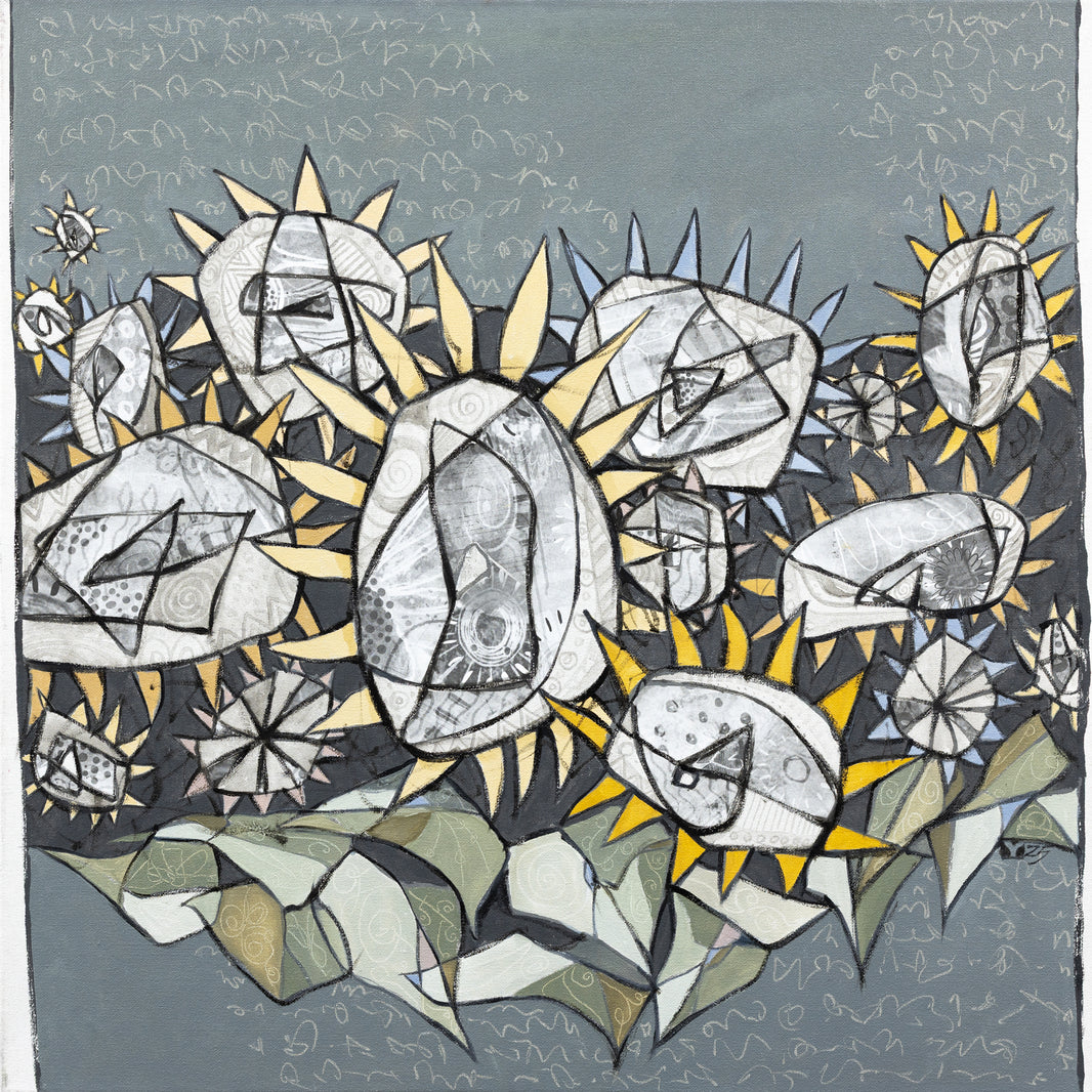 Sunflowers - 12x12 inches print on canvas, Limited Edition 1/10, 1.5 inch Gallery wrap