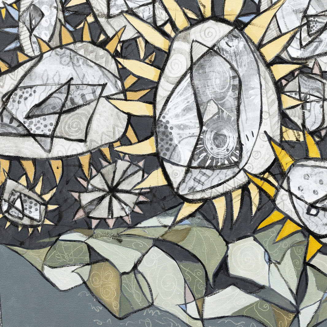 Sunflowers - 12x12 inches print on canvas, Limited Edition 1/10, 1.5 inch Gallery wrap