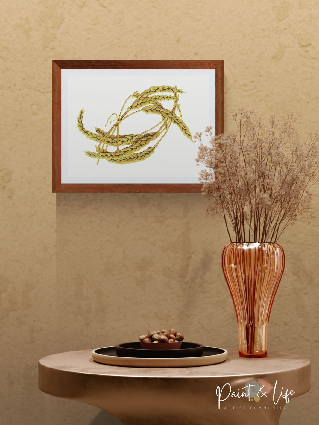 Wrapped Wheat - 10x8 inches print by Stephenie Anderson