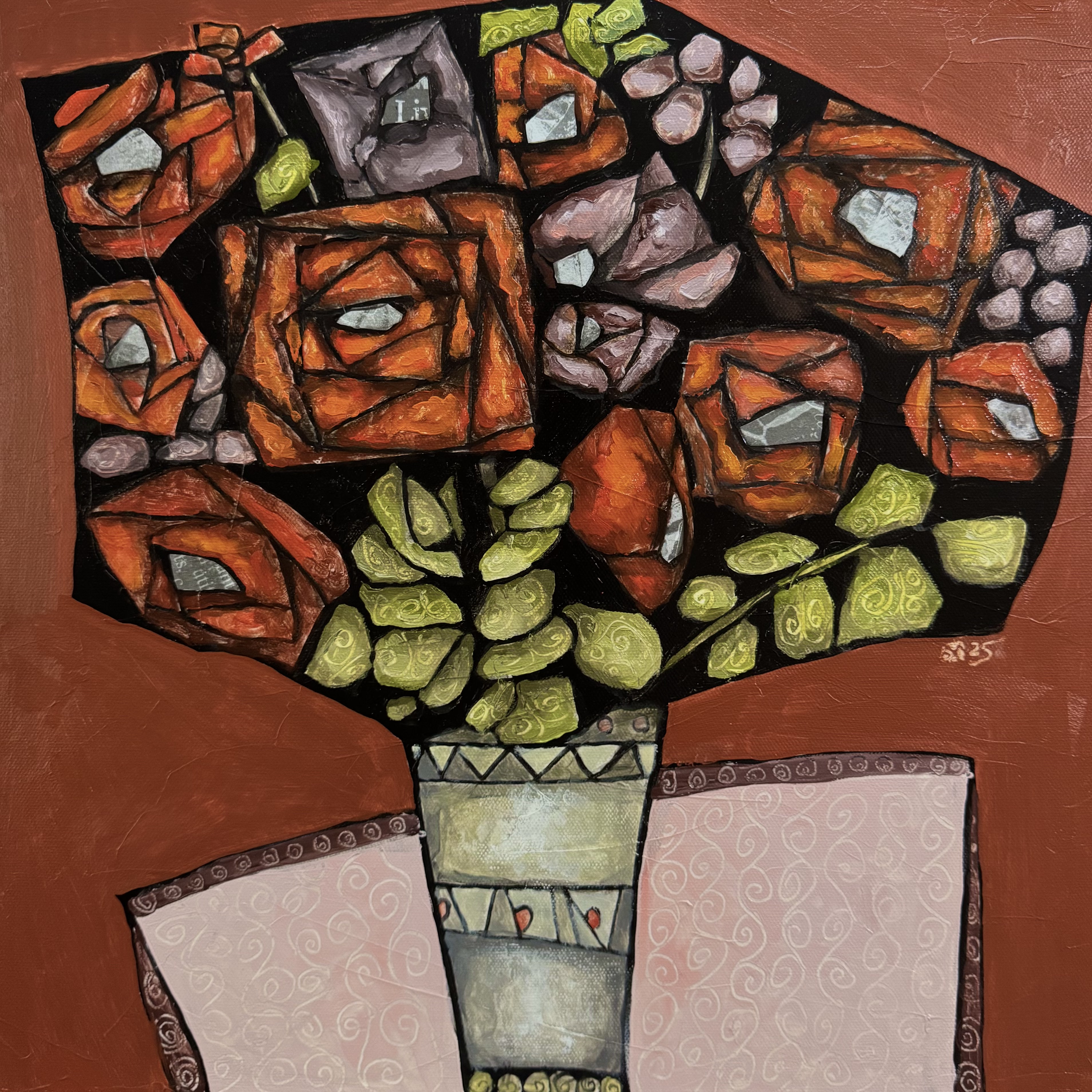 Roses 3 - Original Painting by Young Kim