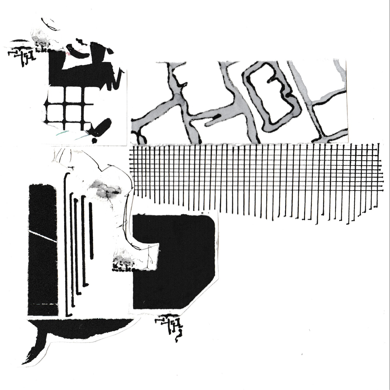 Balck and Gray Study - 5x5 inches print by Rebecca Howdeshell