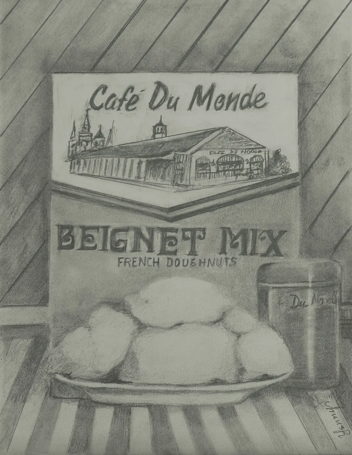 French Beignet  II 9x12 inches Print by Yenny (Jenny Archbold)