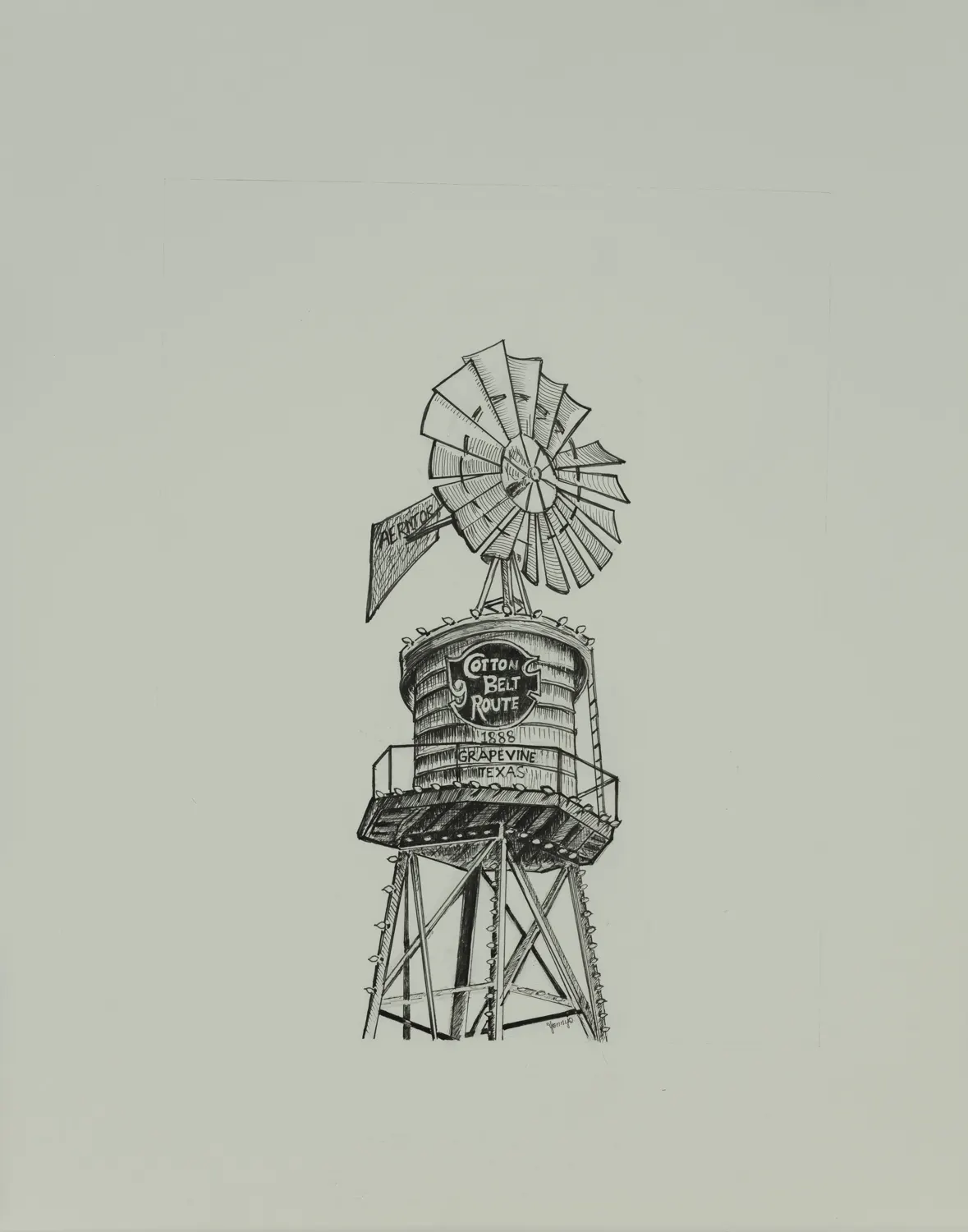 Cotton Belt Route - 11 x 14 inches Print by Yenny (Jenny Archbold)
