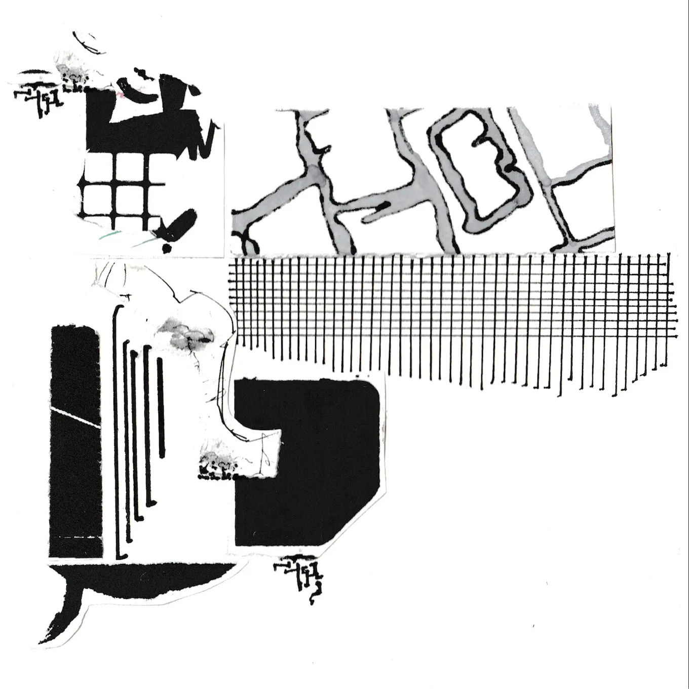 Balck and Gray Study - 5x5 inches print by Rebecca Howdeshell